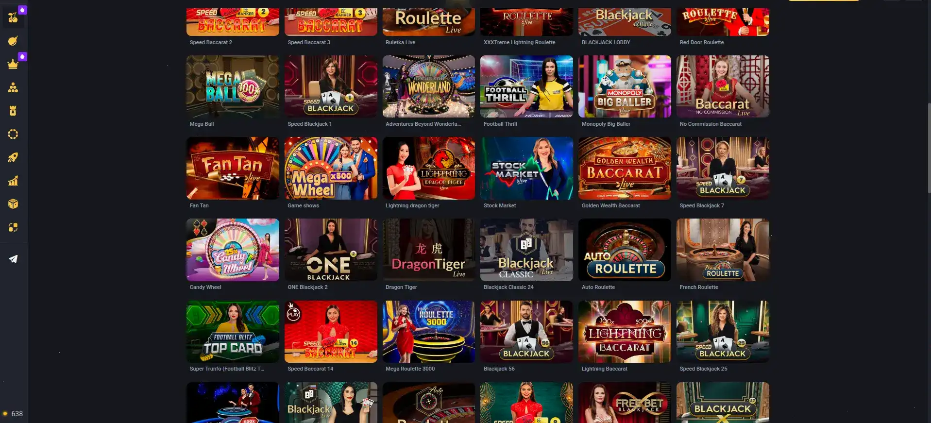 Интерфейс казино Хотскинс на большом экране